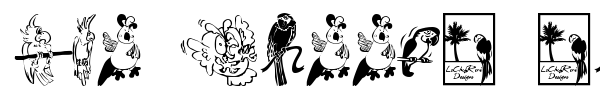 LCR Parrot Talk font preview